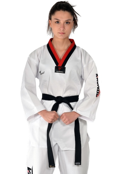 Haşado Pum Yaka Taekwondo Elbisesi Beyaz