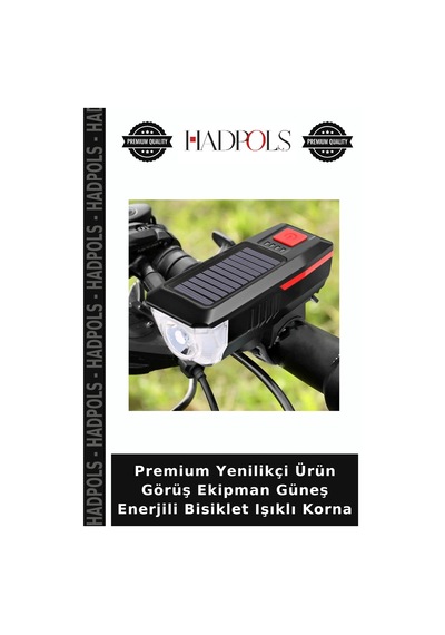Premium Yenilikçi Ürün Görüş Ekipman Güneş Enerjili Bisiklet Işıklı Korna Çok Renkli