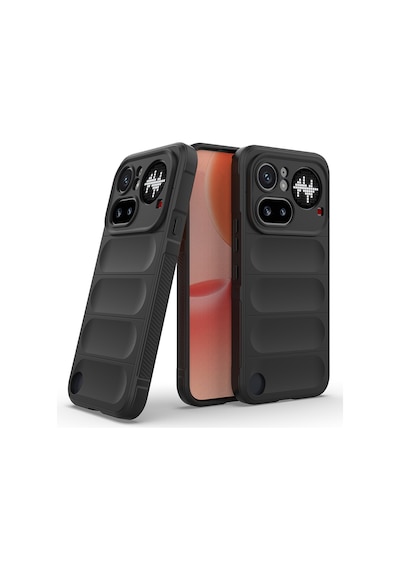 Maks Technology Nothing Phone 4a Pro Kılıf Esnek Tpu Oyuklu Arka Yüzey Tasarımlı Mkst Etnik Silikon Kapak - Siyah