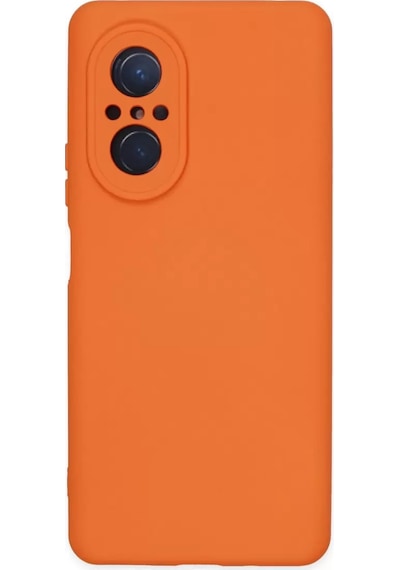 Newface Huawei Nova 9 Se Kılıf Nano İçi Kadife Silikon - Turuncu