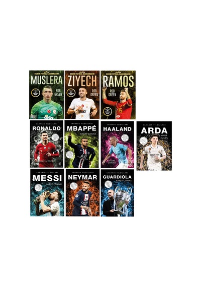 Sahanın Yıldızları - Benim Futbol Kahramanım Futbolcu Kartı - Poster Hediyeli Toplam 10 Kitap
