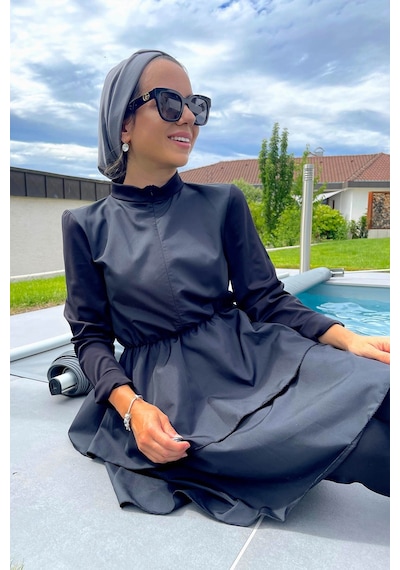 Kahijab Prenses Tesettür Mayo - Siyah