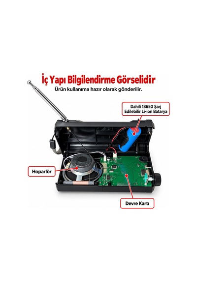 Ktf-1715 Dijital Ekranlı Saatli Manuel Kanal Arama & Kayıt Özellikli Fm Radyo Bluetooth Hoparlör
