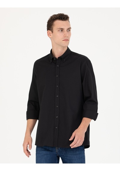 Pierre Cardin Erkek Siyah Desenli Gömlek 50276553-vr046 Siyah
