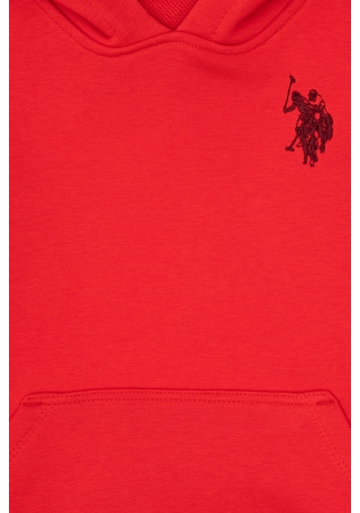 U.S. Polo Assn. Erkek Çocuk Kırmızı Basic Kapüşonlu Sweatshirt 50313980-VR030