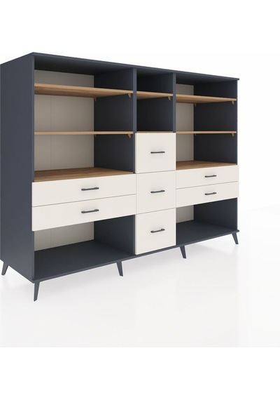 Kronos Dolap 8 Raflı 7 Çekmeceli 220x59x163 Antrasit-çam/aytaşı Atlas Çam/aytası - Antrasıt Kronos Dolap 8 Raflı 7 Çekmeceli 220x59x163 Antrasit-çam/aytaşı Atlas Çam/aytası - Antrasıt