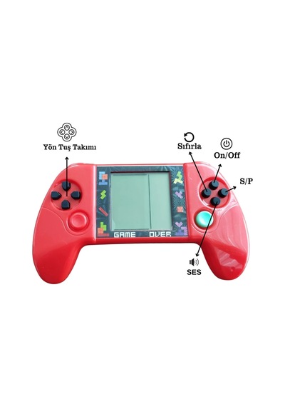 Taşınabilir Tetris Oyun Konsolu Renkli Retro Oyun Aleti Çocuklar İçin Eğlenceli Mini Konsol Çok Renkli