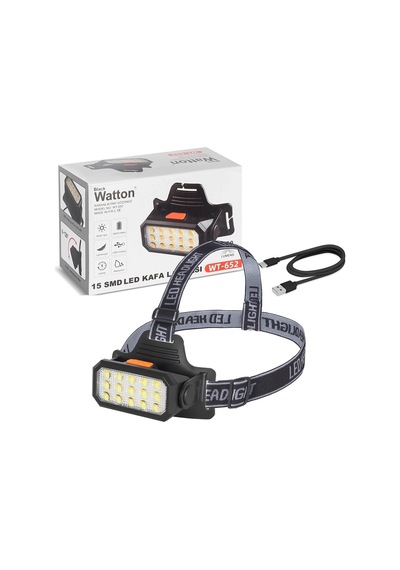 15 Ledli Sarı / Beyaz Şarjlı Kafa Lambası Wt-652