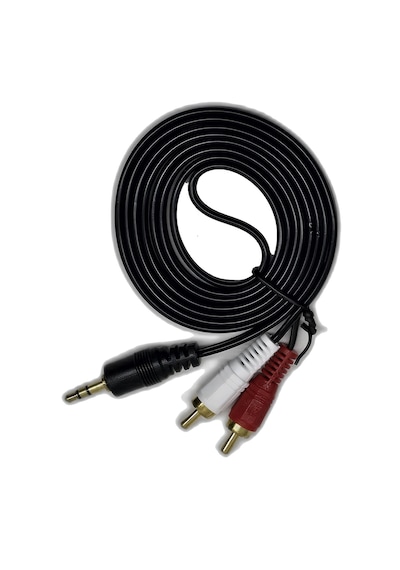 1.5 Metre 2 Rca To Aux Kablo - 3.5 Mm Stereo Jack Ses Aktarım Kablosu - Kırmızı Beyaz Tos