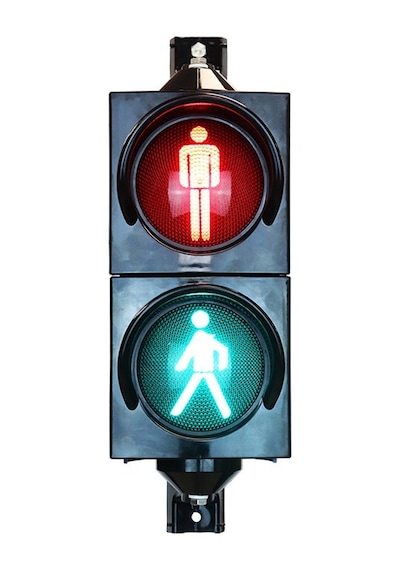100 mm Ledli Yaya Figürlü Sinyal Verici, Trafik Lambası-2982 - 220 VAC