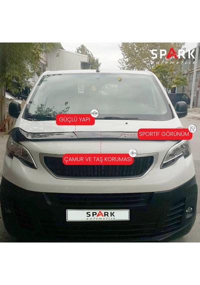 Peugeot Expert 2017 Yılı Ve Sonrası Uyumlu Ön Kaput Rüzgarlık 4mm Siyah