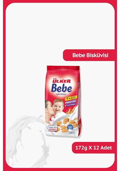 Bebe Bisküvisi - 12 Vitamin 7 Mineral - 172 Gram - 12 Adet