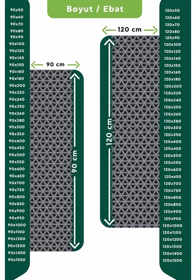 Hortumtech Zmat Yıldız Paspas Kaydırmaz Pvc Islak Zemin Duş Havuz Su Tahliyesi 5 Mm - Gri 120 X 1400 Cm