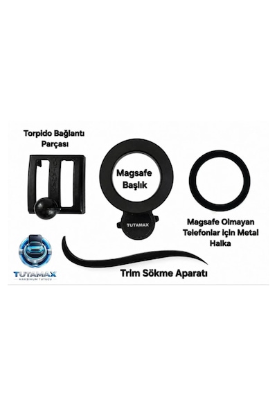 2023-2024 Togg T10x Uyumlu Fabrikasyon Telefon Tutucu Black