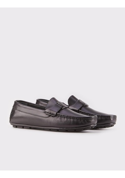 Cabani Terato Hakiki Deri Siyah Erkek Loafer
