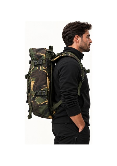 Su Geçirmez Outdoor Sırt Çantası - Dağcı Çantası - Savage Ventura 50lt- Kamuflaj Çok Renkli
