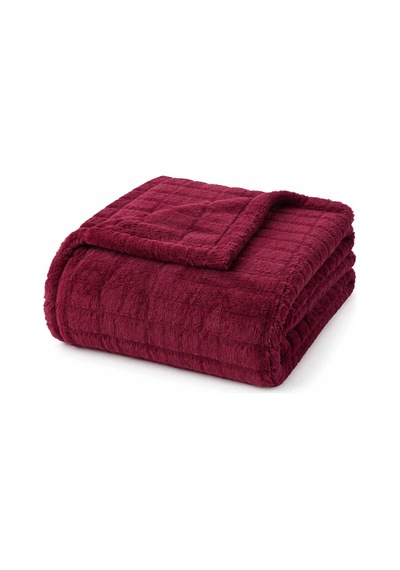 Tek Kişilik Wellsoft Tv Battaniyesi Softly 100x175 Cm Bordo Çok Renkli