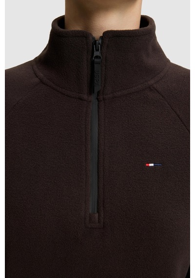 U.S. Polo Assn. Kadın Koyu Kahverengi Yarım Fermuarlı Sweatshirt 50329013-vr084