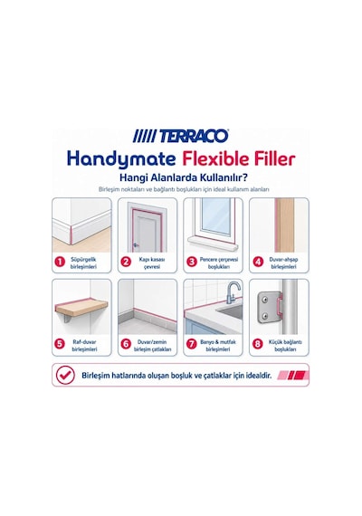 Terraco Handymate Duvar Ve Ahşap Arası Esnek Tamir Dolgu Macunu - (537187289)