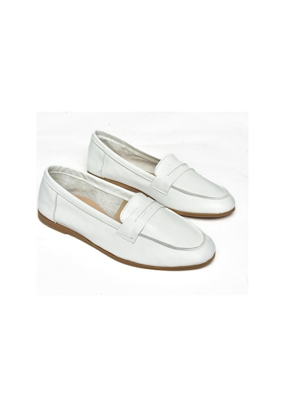 Fox Shoes S291070003 Beyaz Hakiki Deri Düz Babet Beyaz