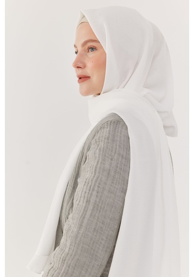 Mirsoy Scarf Jazz Şal - Beyaz Beyaz
