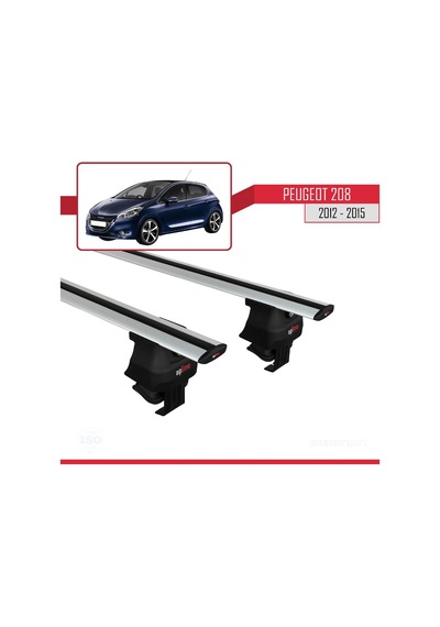 Peugeot 208 2012-2015 Arası İle Uyumlu Ace-4 Ara Atkı Tavan Barı Gri