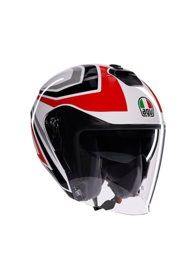 Agv Kask/ırıdes Tolosa Black Grey Red Conf Siyah