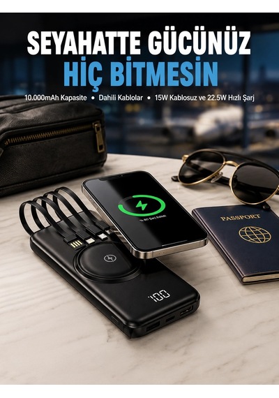Kompakt Tasarım, Güçlü Performans - 10000mah Kablosuz Powerbank Diğer