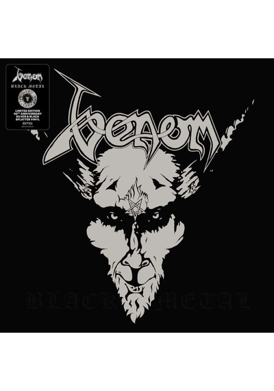 Venom - Black Metal 40th Anniversary Edition - Silver & Black Splatter Vinyl - Plak