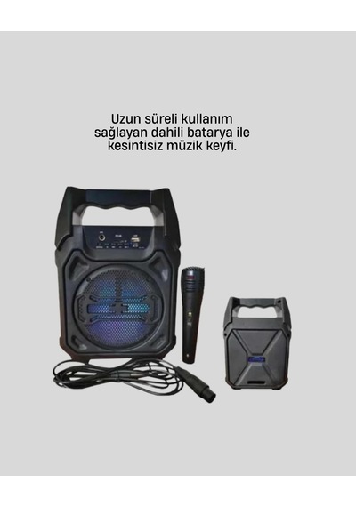 Mey İthalat 15w Güçlü Ses Çıkışlı Bluetooth Hoparlör Fm Radyo Ve Mikrofon Destekli