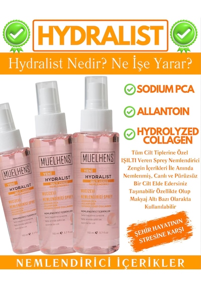 Muelhens Hydralist Işıltı Veren Nemlendirici Sprey 110 ML