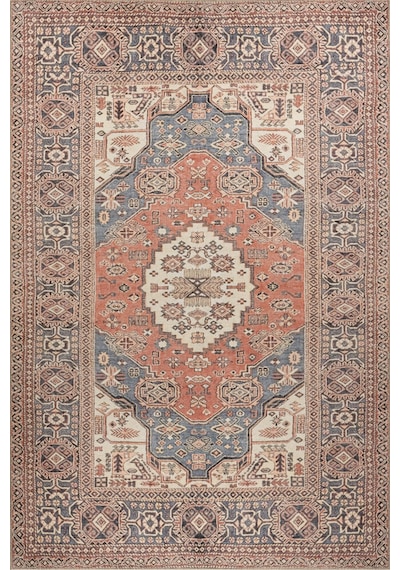 Foldy Vintage Desenli Dokuma Taban Dekoratif Renkli Halı Fl 62 Renkli 10