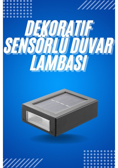 Solar Güneş Enerjili Çift Taraflı Duvar Lambası Çift Taraflı Duvar Lamba Güneş Enerjili Düz Renkli