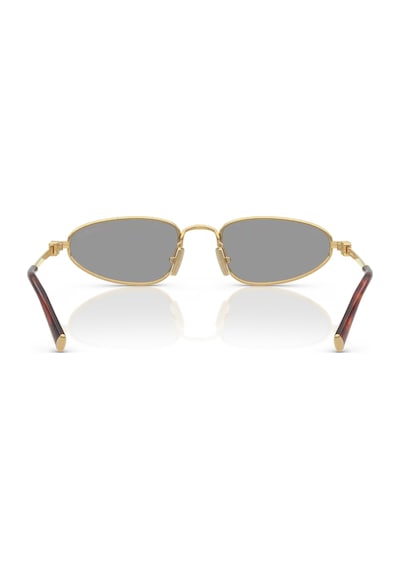 Miu Miu A52s 5ak40o 52 Kadın Geometrik Gold Metal Güneş Gözlüğü Altın
