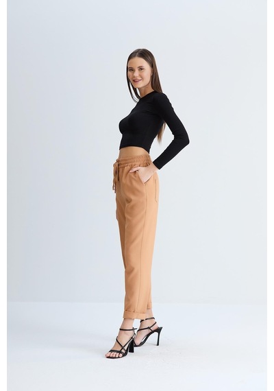 Sortie Collection Neva Model Pantolon Camel-camel Camel