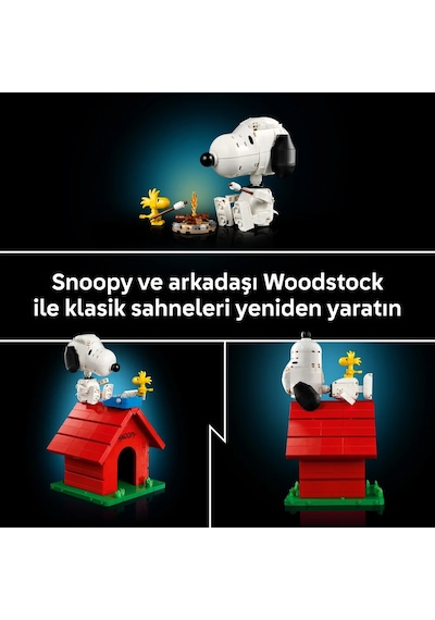 LEGO® Ideas Peanuts: Snoopy’nin Köpek Kulübesi 21368 - Yetişkinler için Snoopy Figürü İçeren Model Yapım Seti (964 Parça)