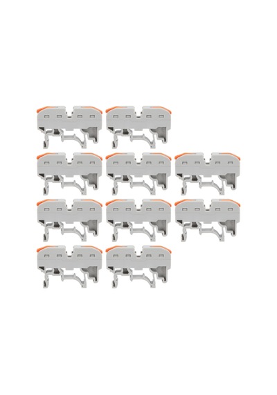 Vkemall Pct-211 Raylı Yaylı Kablolu Bağlantı Blokları 10 Adet - 0.08-4.0mm² Torksuz Hızlı Bağlantı, Ateş Direnci, Dağıtım Şase Ve Kontrol Kabineleri İçin