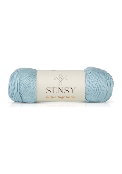 Sensy Premium Super Soft Saver El Örgü Ipi Hırka Kazak Ip Şal Bere Ipliği Battaniye Ipi Bebe Mavisi