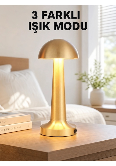 Şarjlı Dimmerli Led Masa Lambası - 4-8 Saat Aydınlatma Yeni Nesil Çok Renkli
