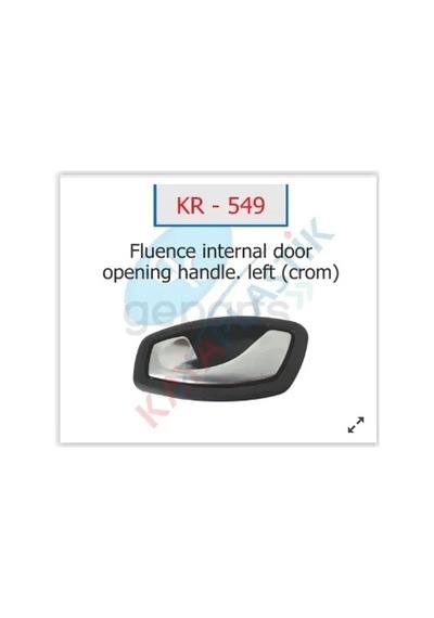 Kapi İç Açma Kolu Sol Megane 3 Hatchback Krom