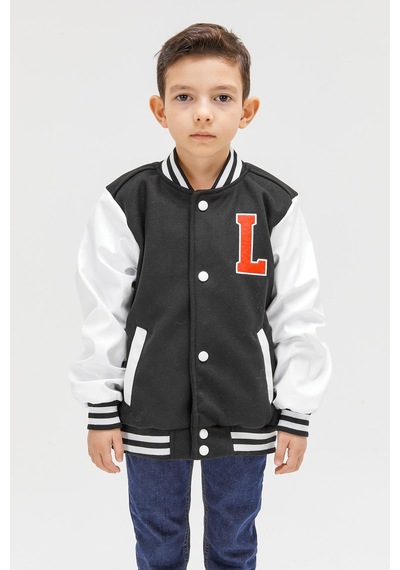 Benitto Kids Erkek Çocuk Mevsimlik Kaşe Kolej Mont 51299-siyah Siyah