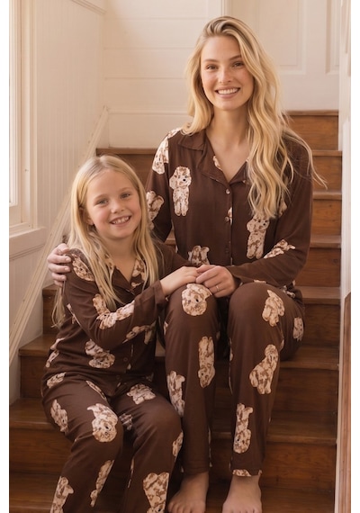 Siyah İnci Desenli Termal Kumaşlı Ultra Soft Yumuşak Düğmeli Örme Pijama Takımı 26226805 Kahverengi Siyah İnci Desenli Termal Kumaşlı Ultra Soft Yumuşak Düğmeli Örme Pijama Takımı 26226805 Kahverengi