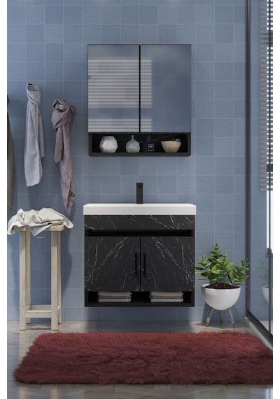 Salvador Banyo Dolabı Çok Amaçlı Banyo Dolabı Siyah