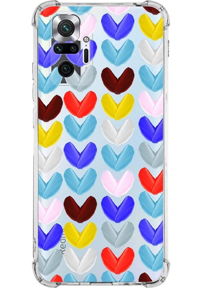 Prinrify Xiaomi Redmi Note 10 Pro Uyumlu Water Color 1 Baskılı Şeffaf Köşe Korumalı Antişok Kılıf