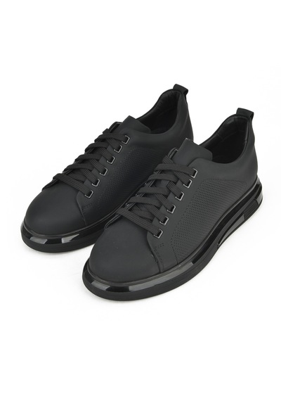Ziya, Erkek Hakiki Deri Sneaker 1411026z865 Siyah Siyah