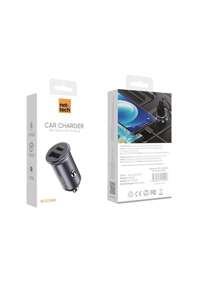 Nettech Nt-cch03 Usb + Type-c Pd 18w 2 Çıkışlı Araç Şarj Aleti