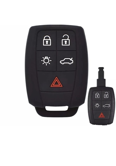 Volvo S40 S60 C30 C70 V50 Xc90 Uyumlu Silikon Anahtar Koruma Kılıfı Siyah