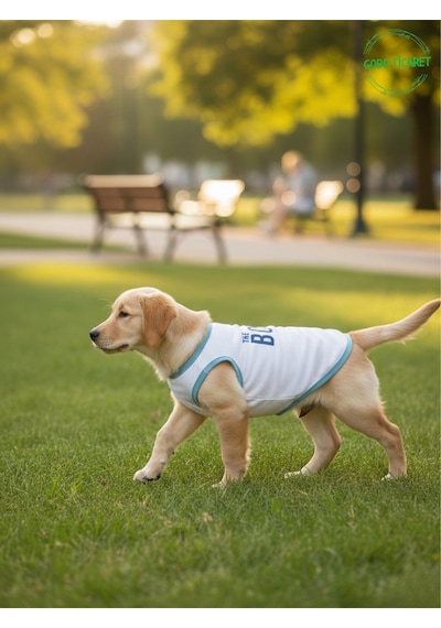 Beyaz The Patron Yazılı Kedi Ve Köpek Kıyafeti Tişörtü Elbisesi Medium/m/beden 2