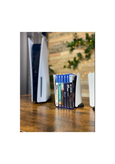 Ps5 Konsol Tasarımlı Cd Stand Rafı, İkonik Konsol Görünümlü Oyun Kutusu Cd Rafı Stand Organizer
