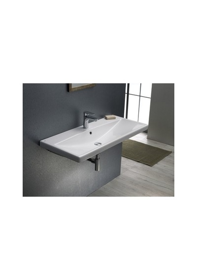 Beyaz Etajerli Lavabo, 60x45 Cm Modern Tasarım 508 Yeşil